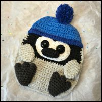 baby pinguin voorkant Penguin giftcard pocket pattern