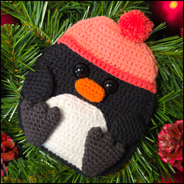 pinguin kerst voorkant Penguin giftcard pocket pattern